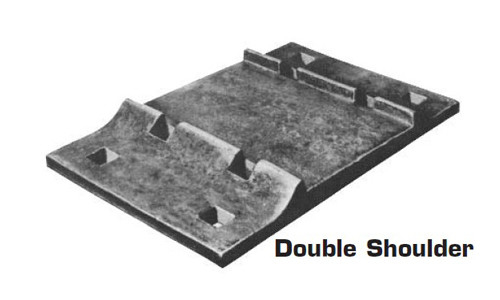 Doppelte einzige Platte der SchulterGrundplatten in einer Kranschiene oder in einem Bahnfördersystem, zum der befestigenden Systeme der gesamten Schiene zu reparieren