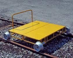 Railway Auxiliary car dolly with 9 Rail Capacity for standard 56-1/2″ (1,435 mm) track gauge