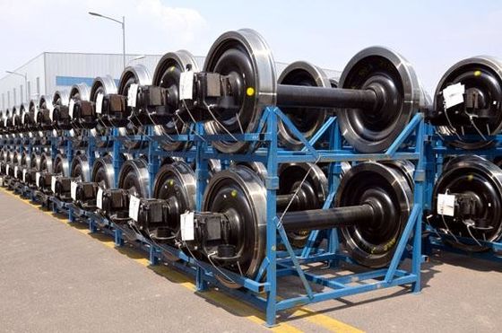 Casting Rail Wheel Set , Steel Train Wheels 350mm For Locomotive Wagon