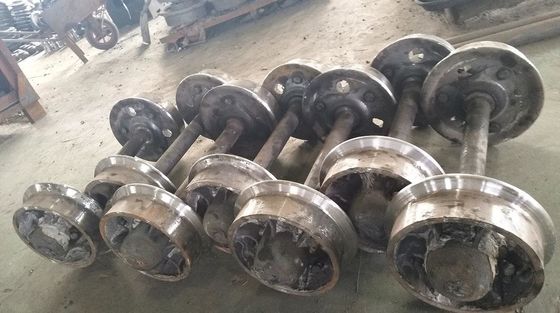 Casting Rail Wheel Set , Steel Train Wheels 350mm For Locomotive Wagon