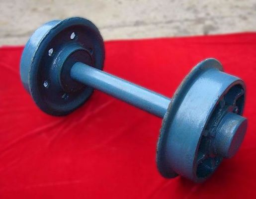 Casting Steel Train Wheel Set For Mining Cart 650mm 450mm Size OEM