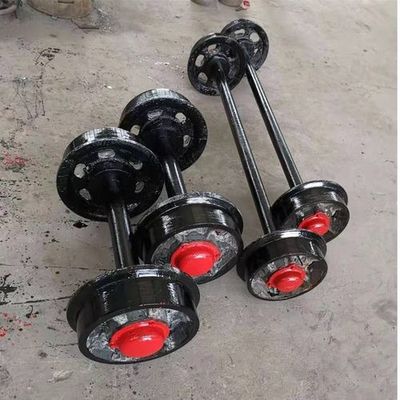 Casting Steel Train Wheel Set For Mining Cart 650mm 450mm Size OEM