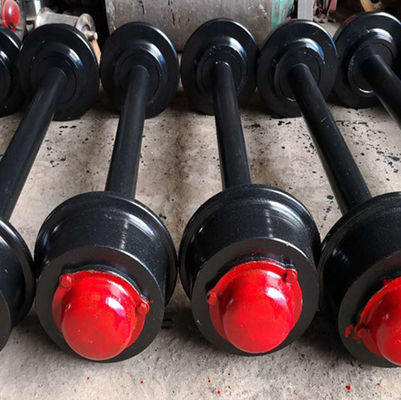 OEM Railway Wheel Set , Truck Railroad Wheels Cast Iron Material 350mm 300mm Size