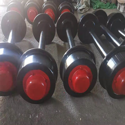 OEM Railway Wheel Set , Truck Railroad Wheels Cast Iron Material 350mm 300mm Size