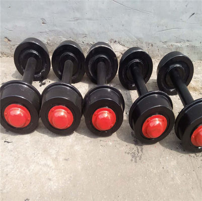 OEM Railway Wheel Set , Truck Railroad Wheels Cast Iron Material 350mm 300mm Size