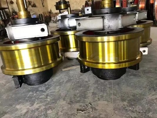Sand Casting Steel Rail Wheels , 500mm Train Car Wheels Electroplate Surface