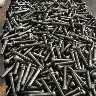 M24 Railway Track Fasteners , OEM Black Square Head Lag Screws 8.8 Grade