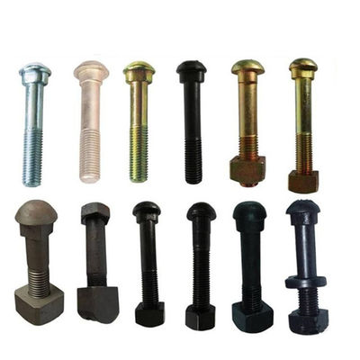 Grade 5.8 8.8 Black Square Head Lag Bolts For Track Fishtail ODM