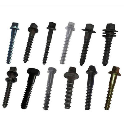 Galvanized Stainless Steel Railway Sleeper Screws 2.5mm 8mm Sizes