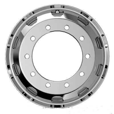 Round Forged Aluminum Alloy Wheels For Rail Trailers 6061-T6 6063 7075-T Material