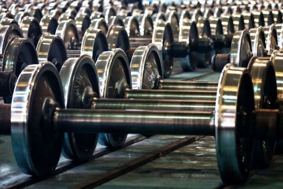 750mm Steel Rail Wheels 560HB Hardness For Track Maintenance Vehicles OEM