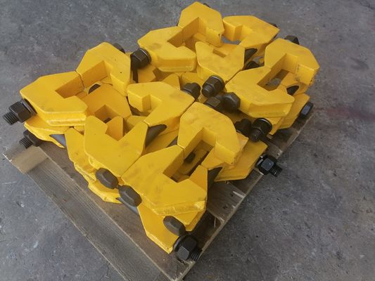 Schmiedeschienenklemmen geschmiedet Produktion 45 Stahl mit Bolzen Schienenverbindung Klemmschweißen