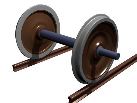 300mm Rail Track Wheels Wear Resistant Alloy Metal Material For 1000mm Track
