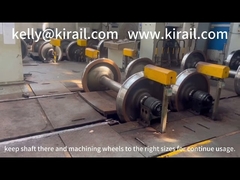 Eisenbahnwagen-Radensätze, um zu prüfen, ob die Lager in Ordnung sind